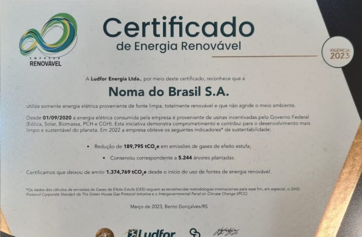 Certificado de Energia Renovável