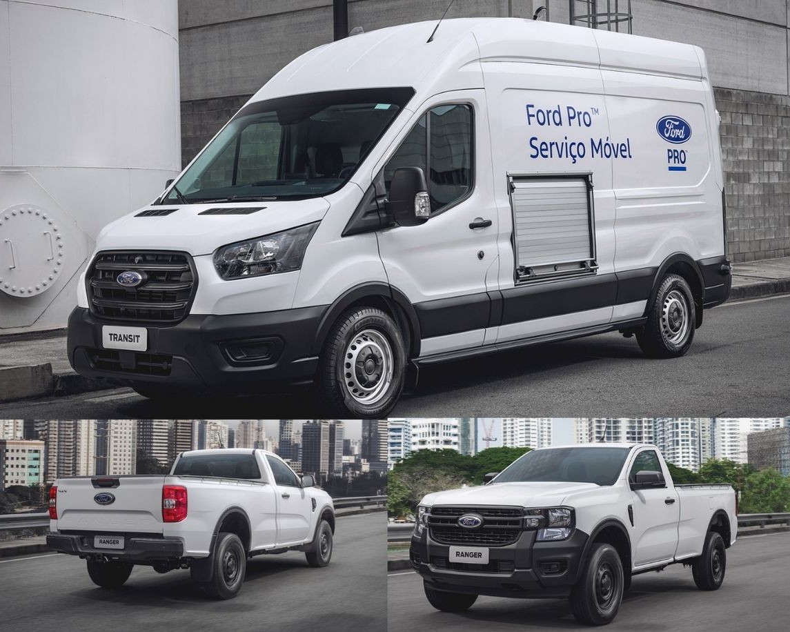 Ford mostra Nova Transit com novo painel e a Ranger cabine simples na Fenatran