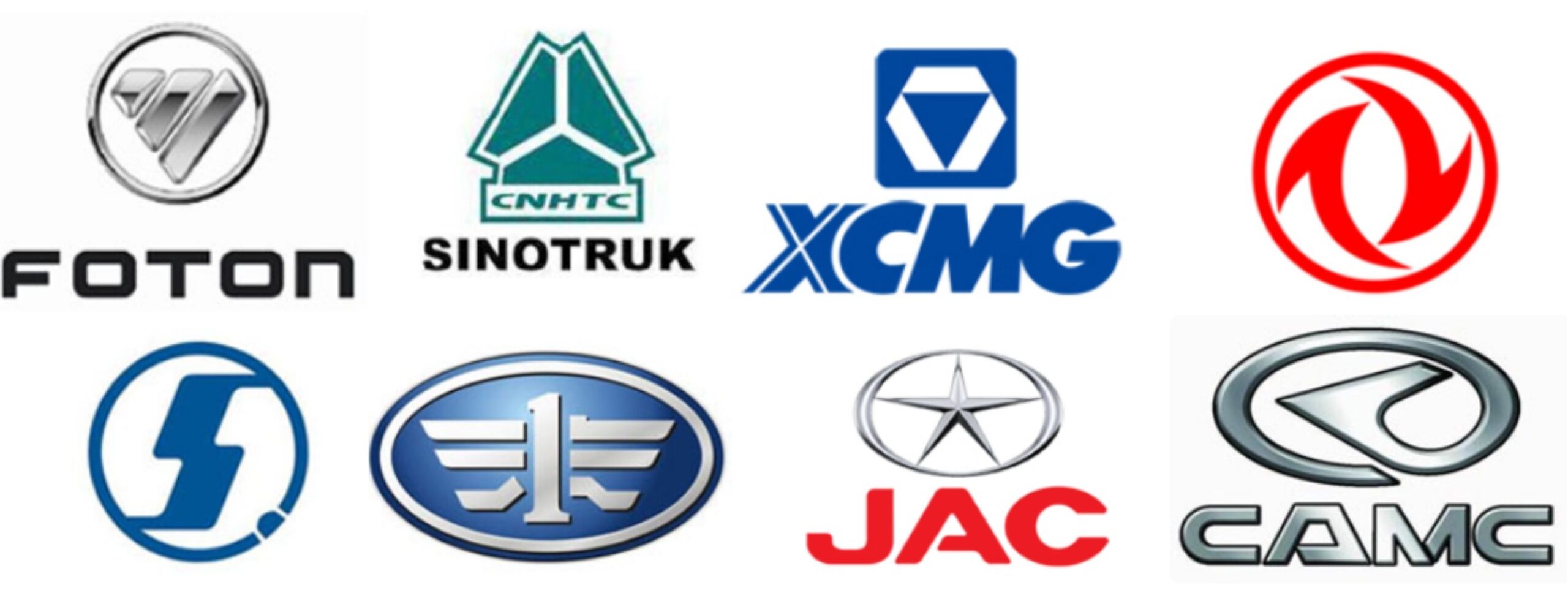 Os 10 maiores fabricantes chineses de caminhões pesados. Três estão no Brasil